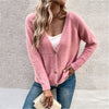 Simple Design V-neck Loose Cardigan