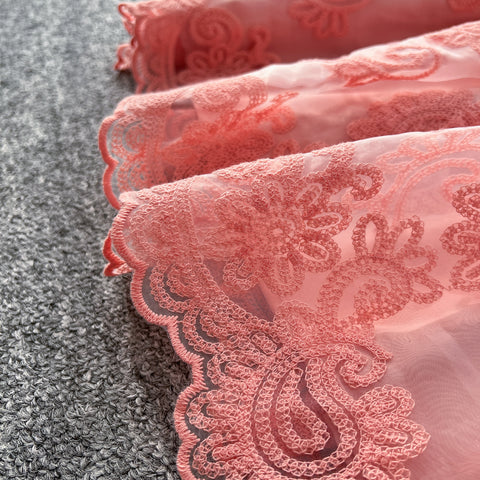 Embroidered Mesh Shirt & Skirt 2Pcs