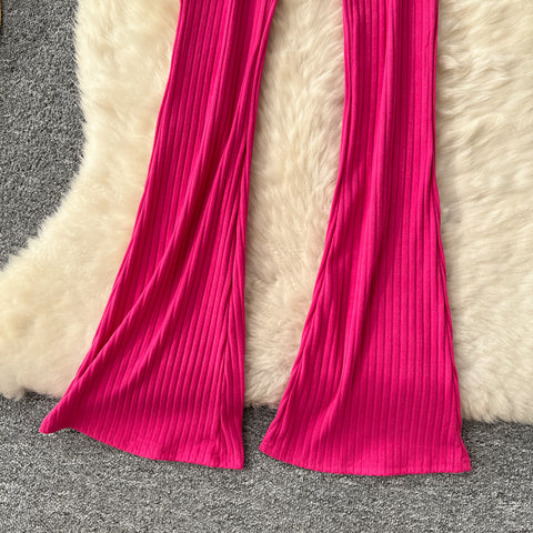 Niche Tip-striped Elastic Yoga Pants