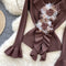 Ruffled Collar 3D Flower Knitwear