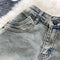 Vintage Distressed A-line Denim Shorts