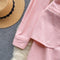 Sweetie Candy Color Denim Shirt Dress