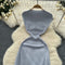 Vintage Turtleneck Sleeveless Knitted Dress