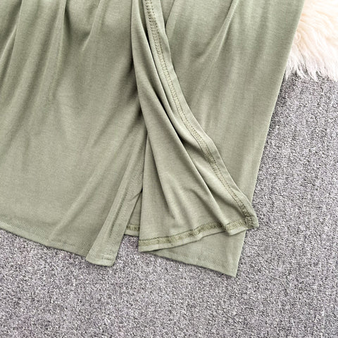 Halter Camisole&Shawl&Skirt 3Pcs