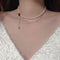 Rose Red Zirconia Collarbone Chain