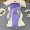 Bodycon Solid Color Knitted Dress