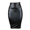 Bodycon Pleated Stretchy PU Skirt