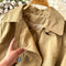 Korean Style V-neck Lapeled Coat