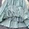 Fairy 3d Floral Green Slip Dress