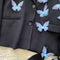 3D Blue Butterfly Black Blazer