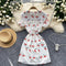 Mori Doll Collar Cherry Printed Dress