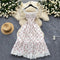 Sweetie Lace Trim Floral Dress