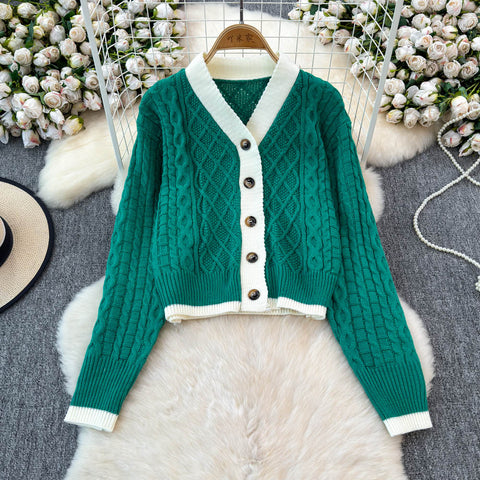 Cardigan&Skirt Twist Knitted 2Pcs