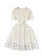 High-end Floral Embroidered White Dress