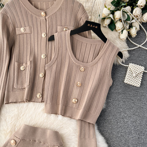 Cardigan&Vest&Skirt Metal Button 3Pcs