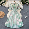 Green Polka Dot Mesh Shirt Dress