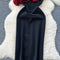 Slant 3D Rose Neckline Black Dress