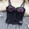 Hottie Embroidered Bow Fishbone Camisole