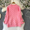 Cutie 3D Strawberry Twisted Sweater