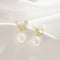 Pearl Bow Sweet French Earrings