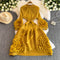 High-end 3d Ruffled Lace-up Dress