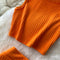 Midriff-baring Camisole&Skirt Knitted 2Pcs