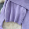 Off-shoulder Lapeled Purple Sweater