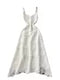 French Style Embroidered White Slip Dress
