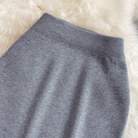 Tube Top&Skirt Chic Knitted 2Pcs