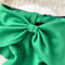 Off-shoulder Knotted Bow Green Dress