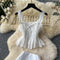 Pleated Camisole&Skirt Fairy White 2Pcs