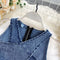 Niche Top&Split Skirt Denim 2Pcs