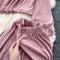 Sweetie Ruffled Top&Wide-leg Trousers 2Pcs