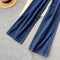 Midriff-baring Blazer&Jeans Denim 2Pcs