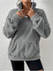 Stand Collar Soft Fleece Sweatshirt