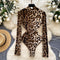 Leopard Printed Bodycon Onepiece Lingerie