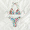 Floral Split Triangle Spa  Bikini