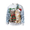 Round Collar Christmas Printed Sweatshirt