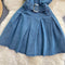 Sweetie Ruffled A-line Denim Dress