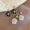 Pearls And Diamonds Camellia Earrings