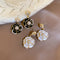 Pearls And Diamonds Camellia Earrings