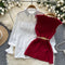 Beaded Knitted Vest&White Shirt 2Pcs