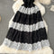 Black&White Lace Patchwork Slip Dress