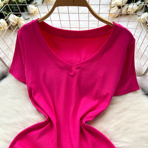 Bodycon Dress&Chiffon Cardigan 2Pcs