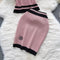 Knitwear&Skirt Color Blocking Sportswear 2Pcs