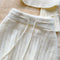 Low-cut Cardigan&Camisole&Pleated Skirt 3Pcs