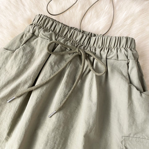 Chic Shirt&Skirt Drawstring 2Pcs