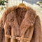 Furry Collar Buckled Short Jacket