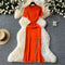 Round Collar Sequined Split Knitted Dress