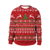 Round Collar Christmas Printed Sweatshirt